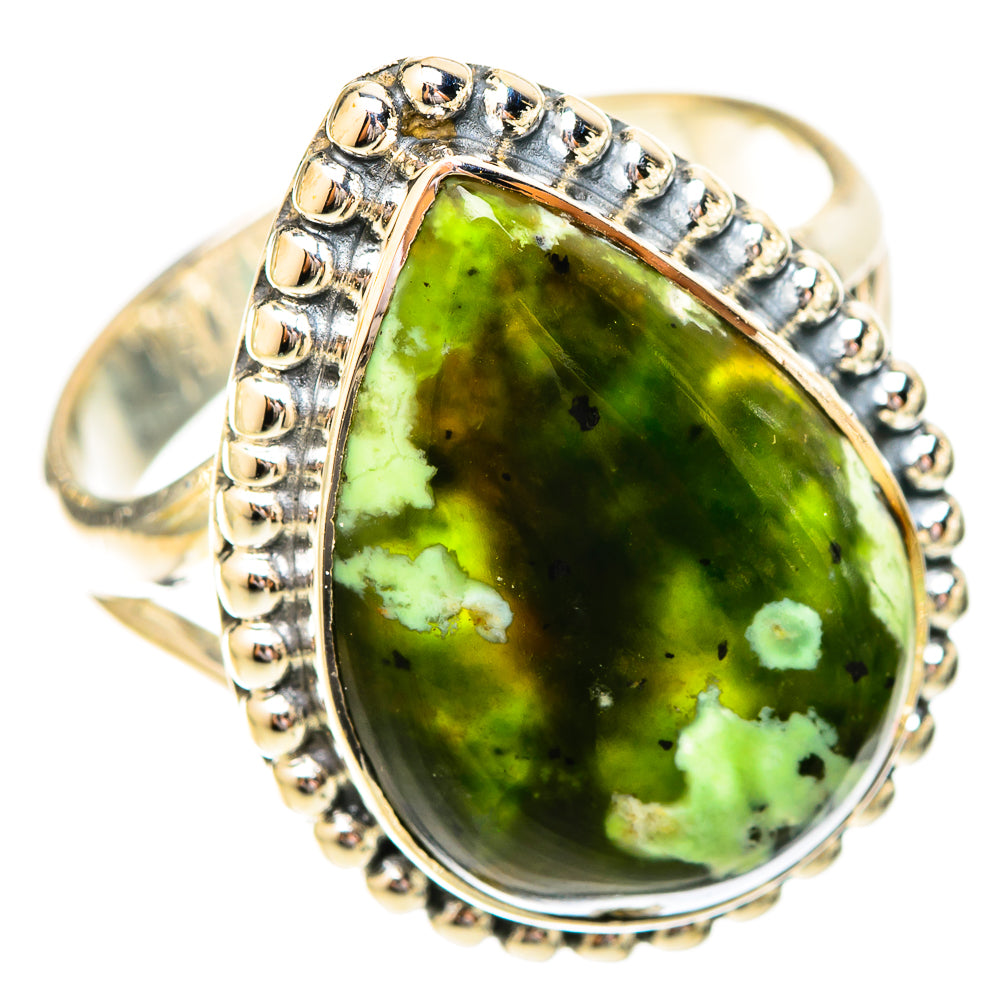 Australian Green Opal Rings handcrafted by Ana Silver Co - RING120509 - Photo 2