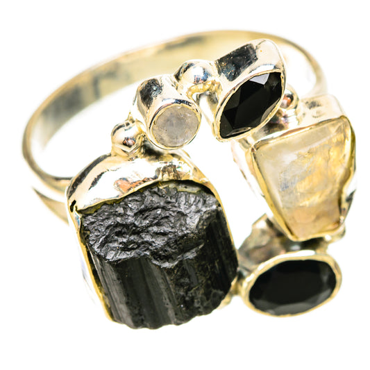 Black Tourmaline Rings handcrafted by Ana Silver Co - RING120525 - Photo 2