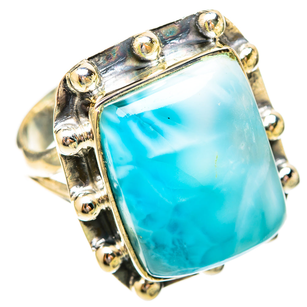 Larimar Rings handcrafted by Ana Silver Co - RING120533 - Photo 2