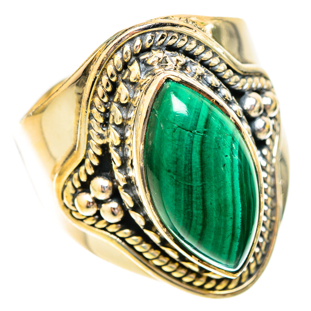 Malachite Rings handcrafted by Ana Silver Co - RING120543 - Photo 2