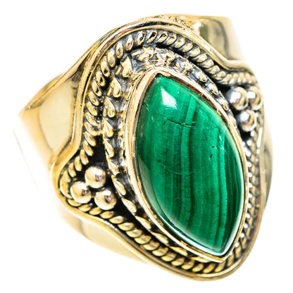 Malachite Rings handcrafted by Ana Silver Co - RING120543 - Photo 2
