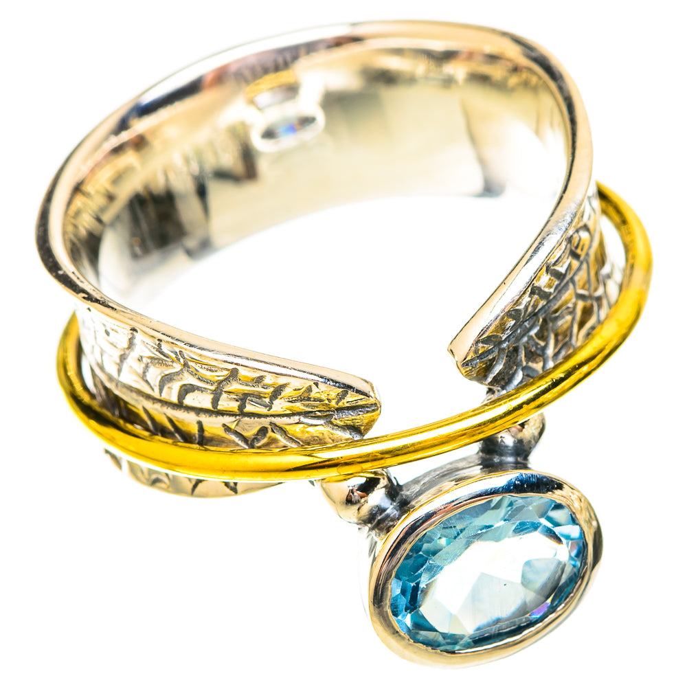 Blue Topaz Rings handcrafted by Ana Silver Co - RING120602 - Photo 2