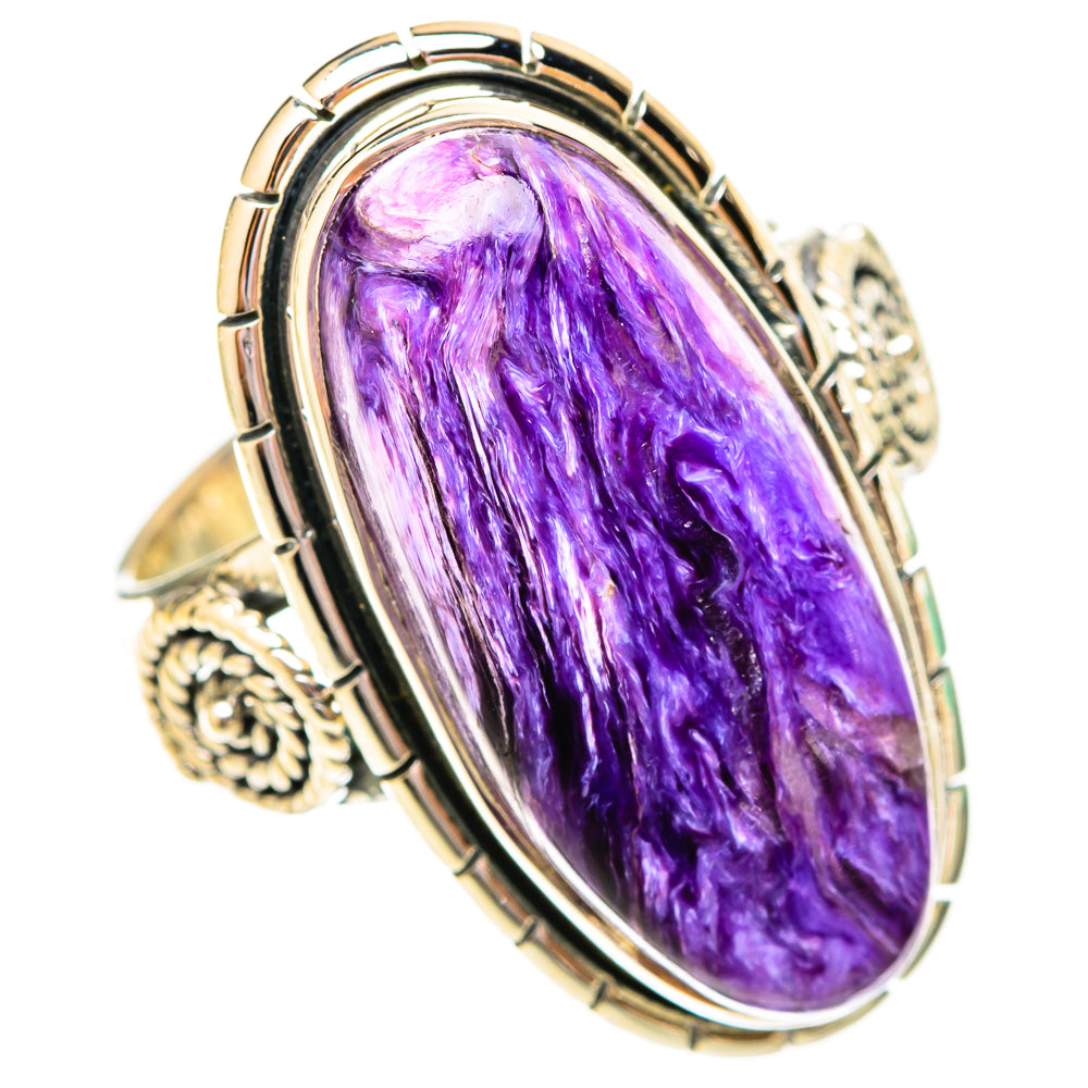 Charoite Rings handcrafted by Ana Silver Co - RING120618 - Photo 2