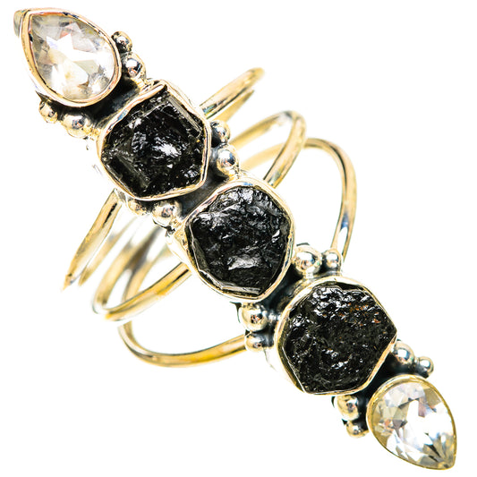 Black Tourmaline Rings handcrafted by Ana Silver Co - RING120623 - Photo 2