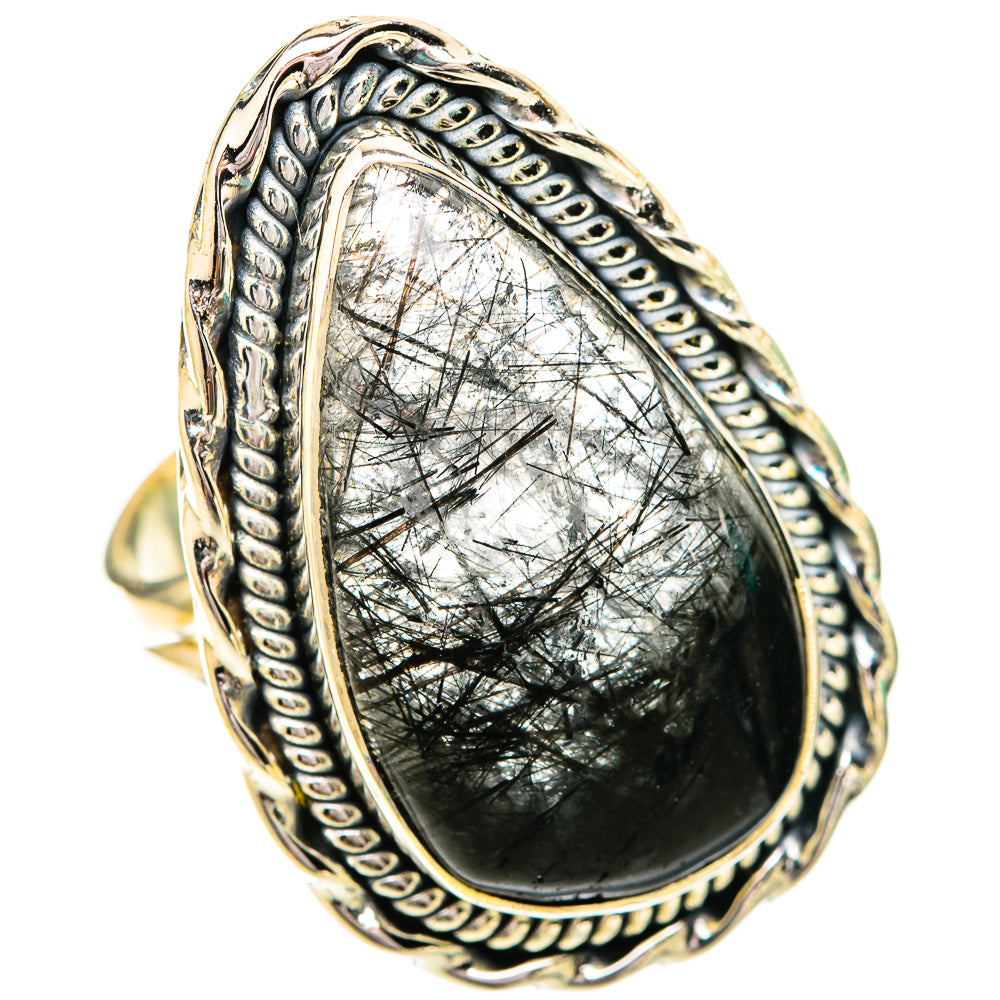 Tourmalinated Quartz Rings handcrafted by Ana Silver Co - RING120624 - Photo 2