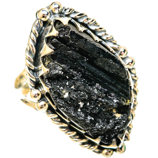 Black Tourmaline Rings handcrafted by Ana Silver Co - RING120626 - Photo 2