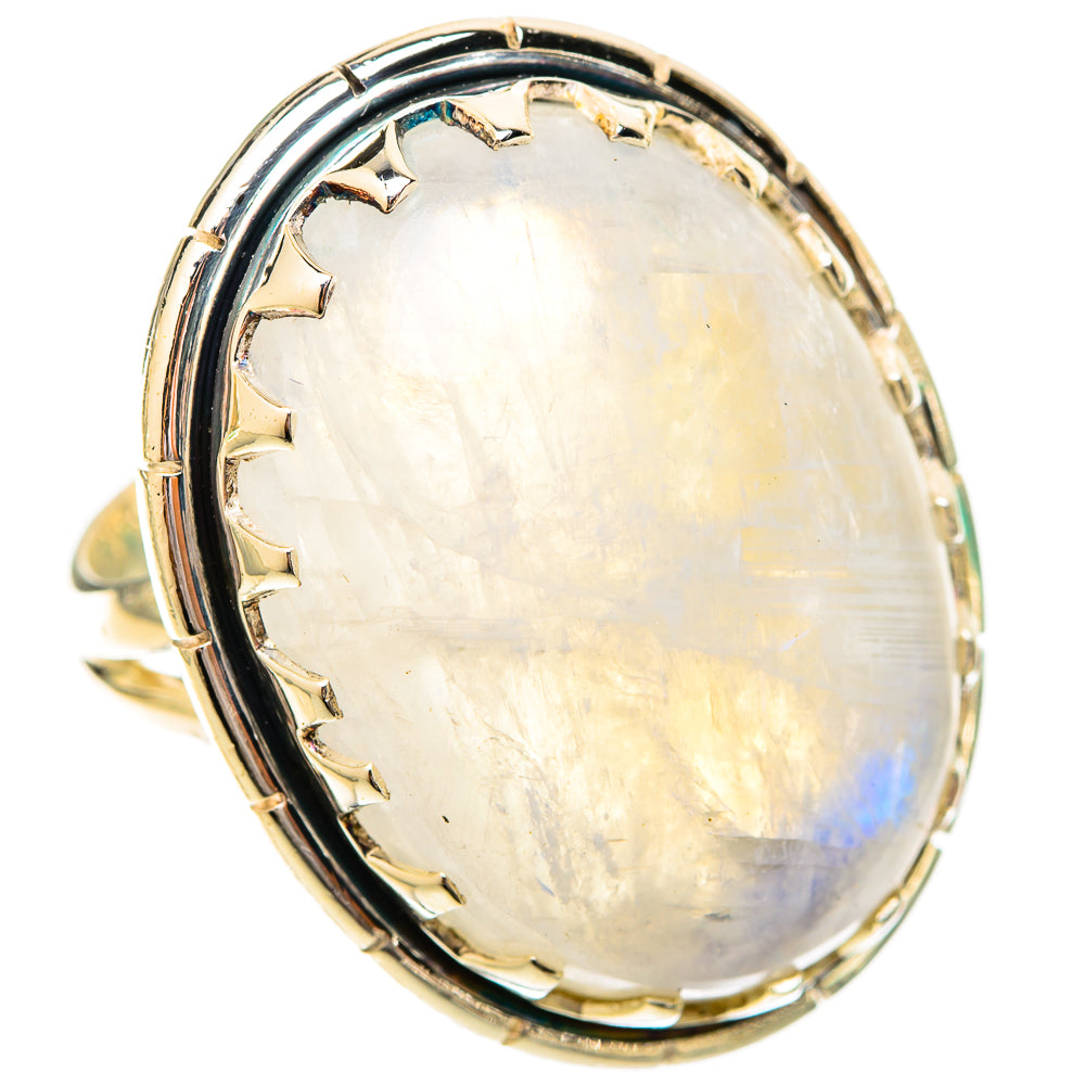 Rainbow Moonstone Rings handcrafted by Ana Silver Co - RING120632 - Photo 2