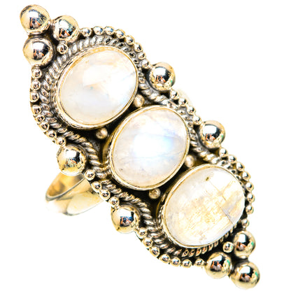 Rainbow Moonstone Rings handcrafted by Ana Silver Co - RING120633 - Photo 2