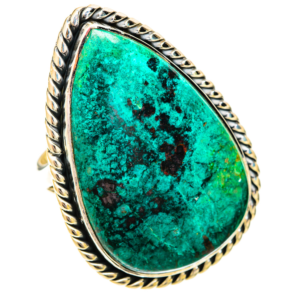 Chrysocolla Rings handcrafted by Ana Silver Co - RING120649 - Photo 2