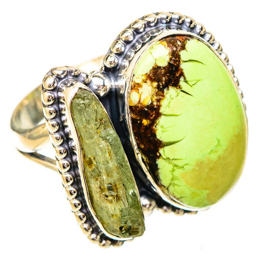 Lemon Chrysoprase Rings handcrafted by Ana Silver Co - RING120654 - Photo 2
