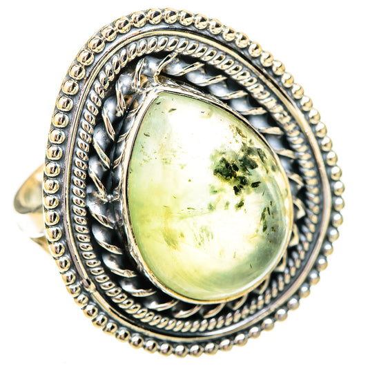 Prehnite Rings handcrafted by Ana Silver Co - RING120657 - Photo 2