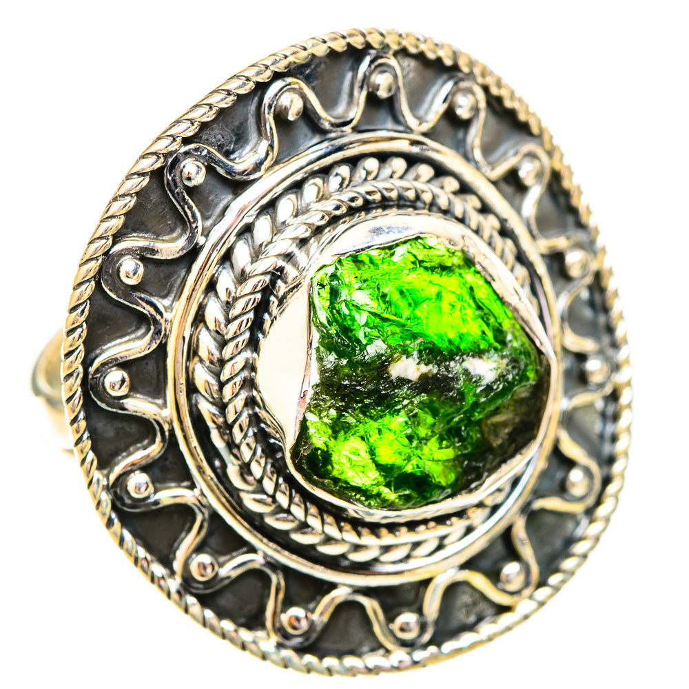 Chrome Diopside Rings handcrafted by Ana Silver Co - RING120658 - Photo 2