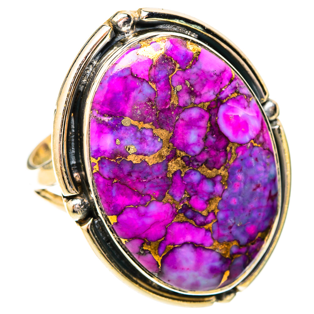 Purple Copper Composite Turquoise Rings handcrafted by Ana Silver Co - RING120668 - Photo 2