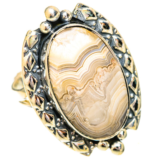 Laguna Lace Agate Rings handcrafted by Ana Silver Co - RING120674 - Photo 2