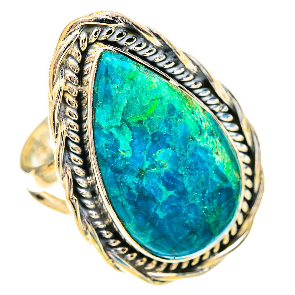 Chrysocolla Rings handcrafted by Ana Silver Co - RING120691 - Photo 2