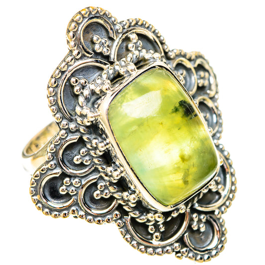 Prehnite Rings handcrafted by Ana Silver Co - RING120698 - Photo 2
