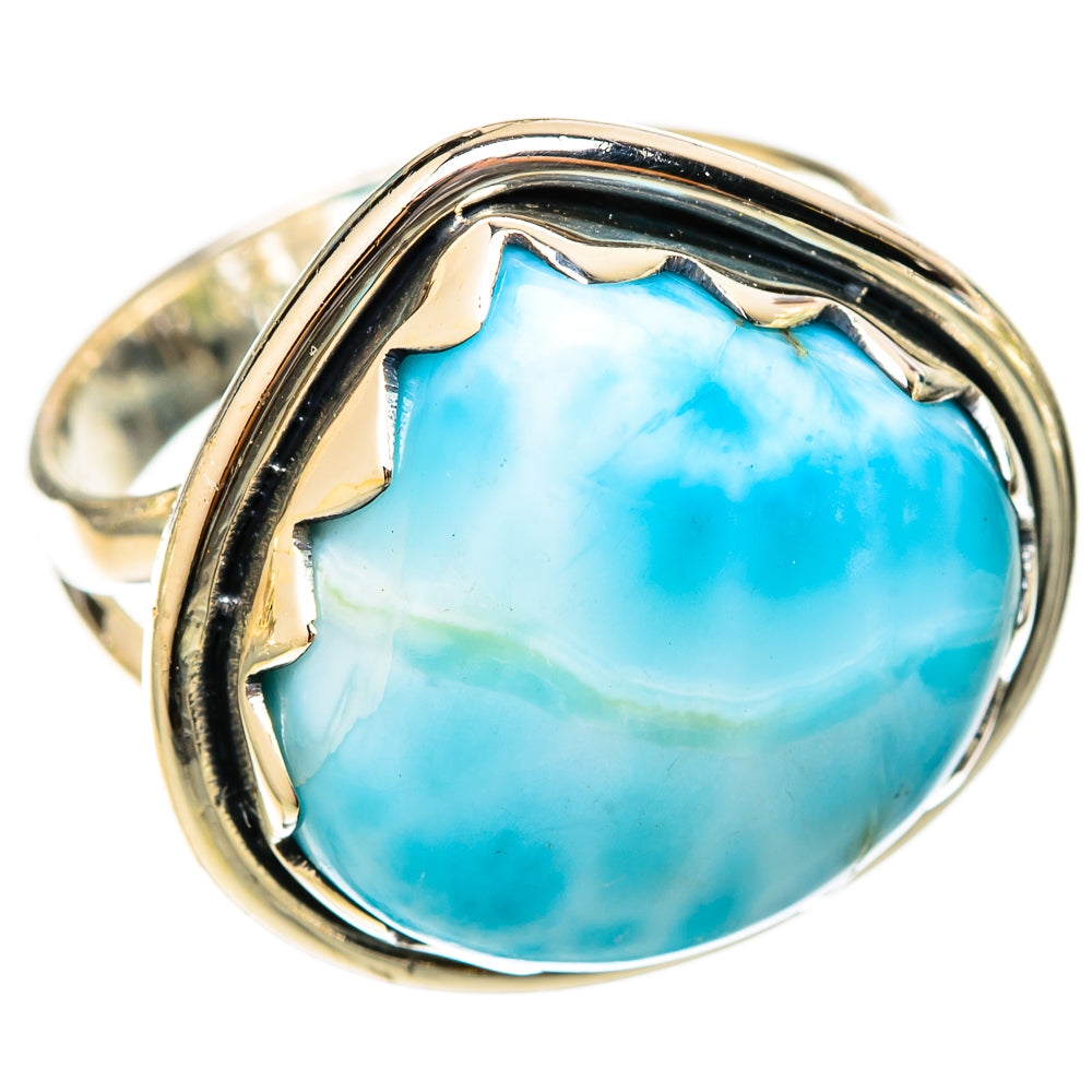 Larimar Rings handcrafted by Ana Silver Co - RING120725 - Photo 2