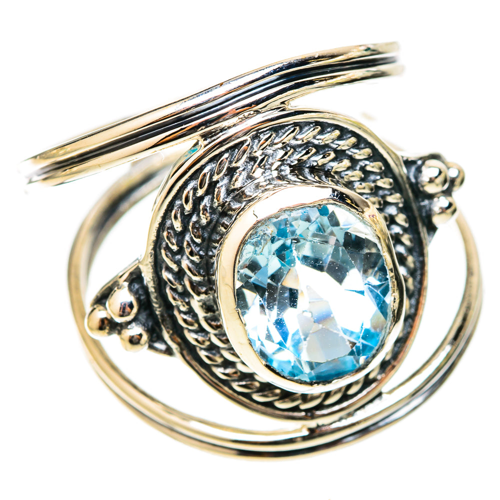 Blue Topaz Rings handcrafted by Ana Silver Co - RING120726 - Photo 2