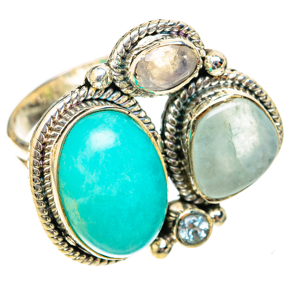 Amazonite Rings handcrafted by Ana Silver Co - RING120729 - Photo 2