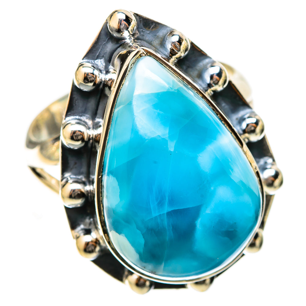 Larimar Rings handcrafted by Ana Silver Co - RING120730 - Photo 2