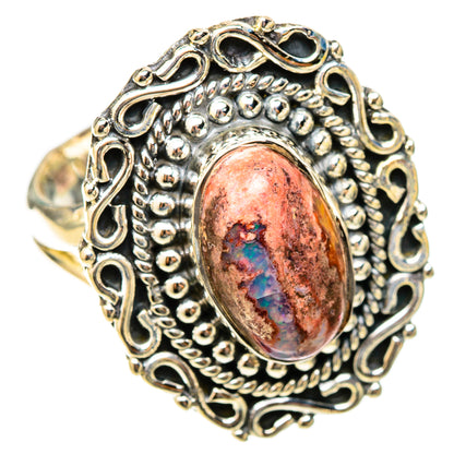 Spider Web Obsidian Rings handcrafted by Ana Silver Co - RING120754 - Photo 2