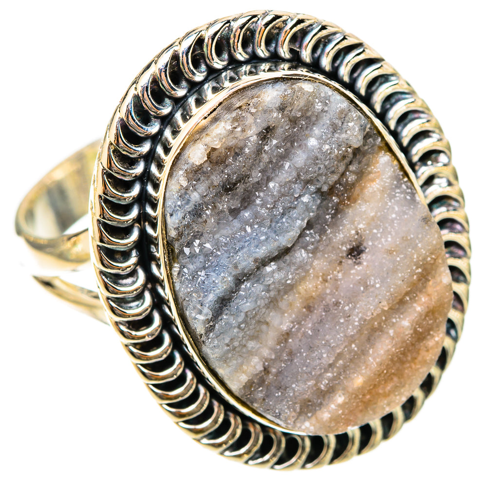 Desert Druzy Rings handcrafted by Ana Silver Co - RING120757 - Photo 2