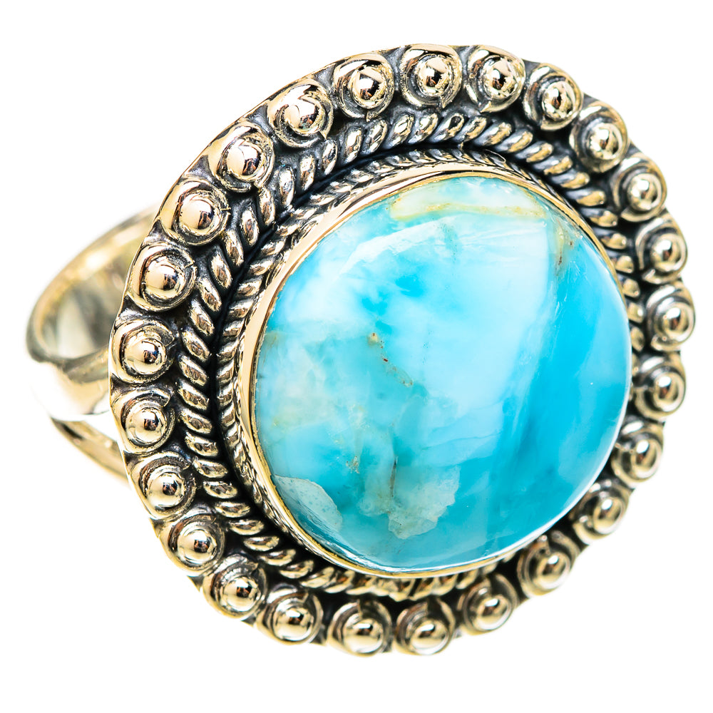 Larimar Rings handcrafted by Ana Silver Co - RING120758 - Photo 2