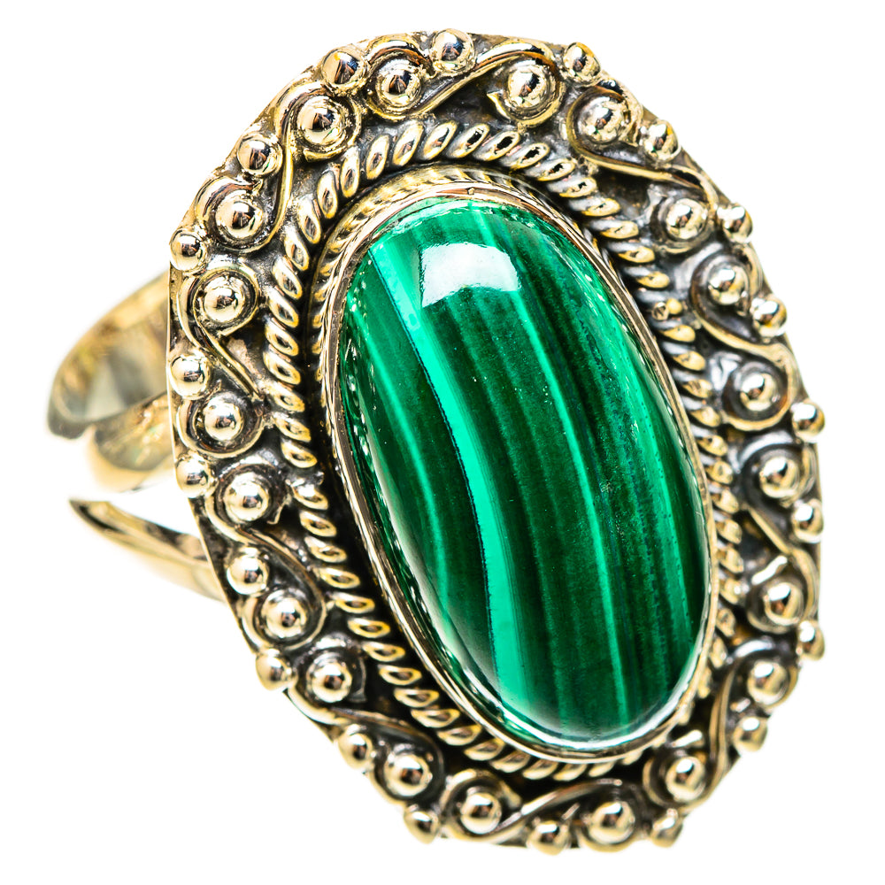 Malachite Rings handcrafted by Ana Silver Co - RING120768 - Photo 2