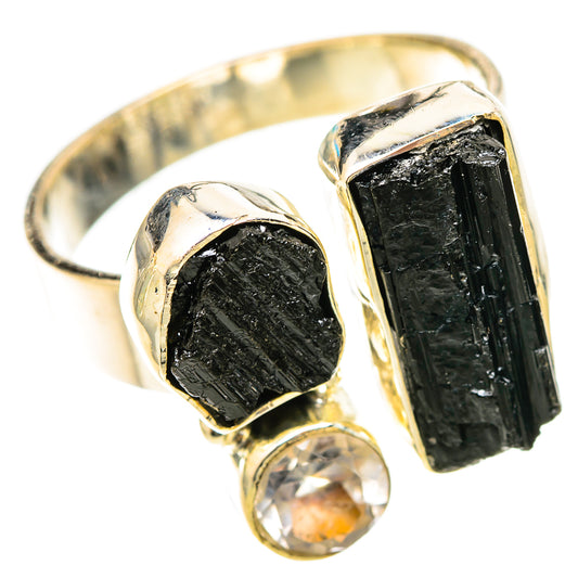 Black Tourmaline Rings handcrafted by Ana Silver Co - RING120782 - Photo 2