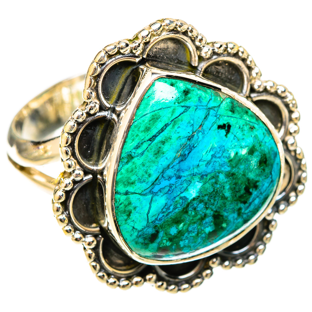 Chrysocolla Rings handcrafted by Ana Silver Co - RING120787 - Photo 2