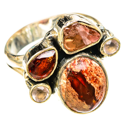 Mexican Fire Opal Rings handcrafted by Ana Silver Co - RING120788 - Photo 2