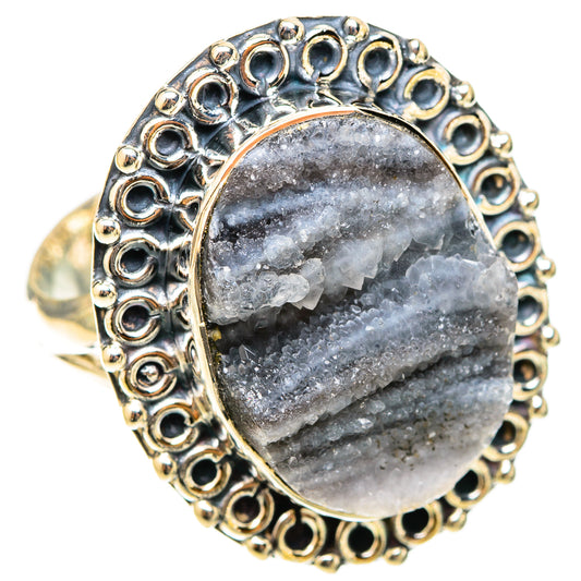Desert Druzy Rings handcrafted by Ana Silver Co - RING120790 - Photo 2