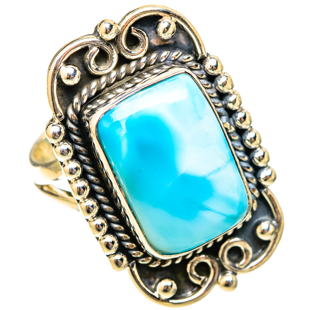 Larimar Rings handcrafted by Ana Silver Co - RING120793 - Photo 2
