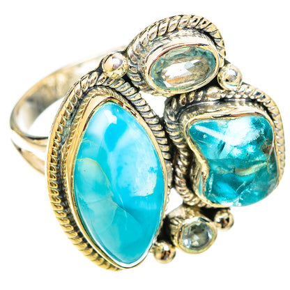 Larimar Rings handcrafted by Ana Silver Co - RING120794 - Photo 2