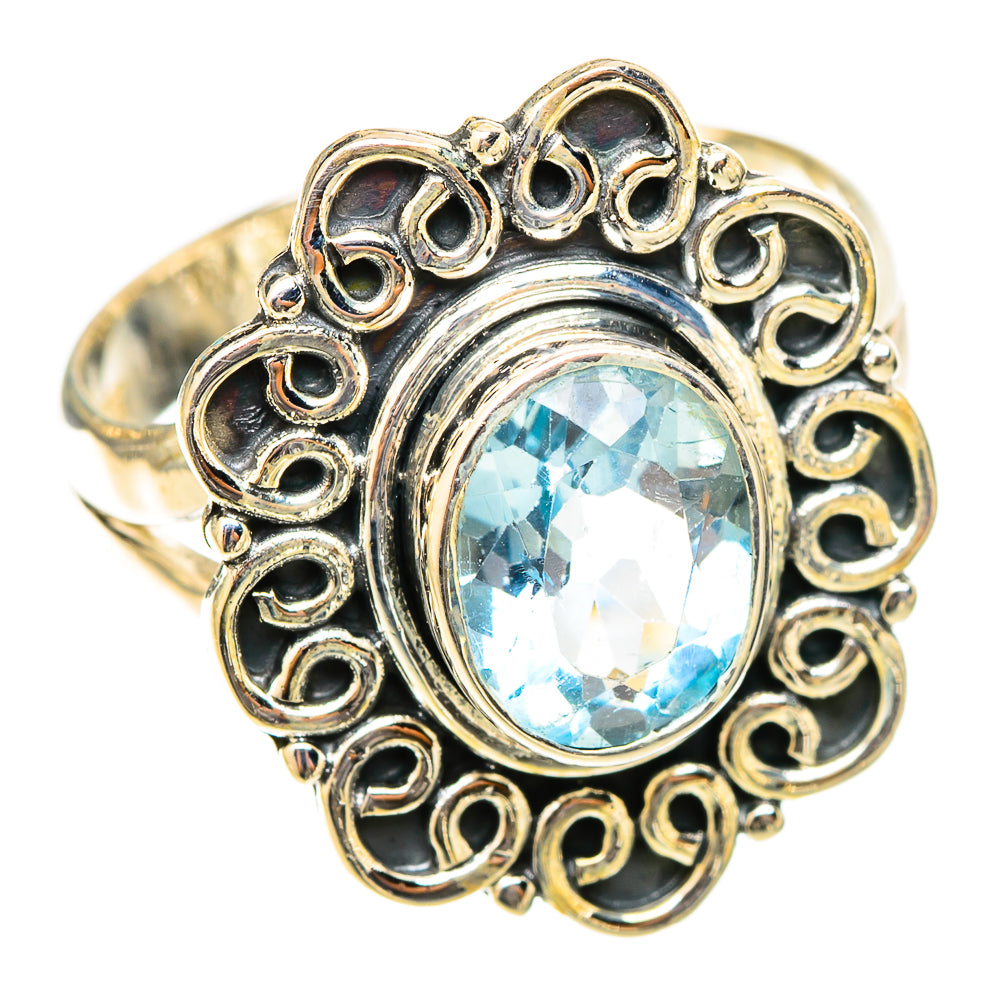Blue Topaz Rings handcrafted by Ana Silver Co - RING120795 - Photo 2