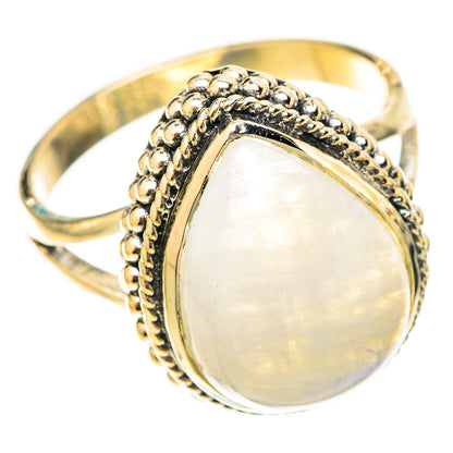 Rainbow Moonstone Rings handcrafted by Ana Silver Co - RING120816 - Photo 2
