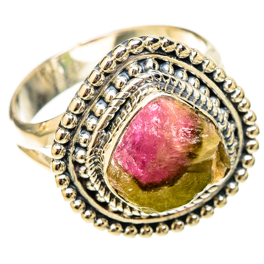 Watermelon Tourmaline Rings handcrafted by Ana Silver Co - RING120818 - Photo 2