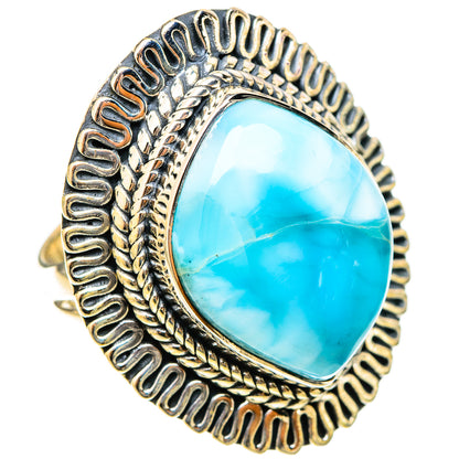 Larimar Rings handcrafted by Ana Silver Co - RING120828 - Photo 2