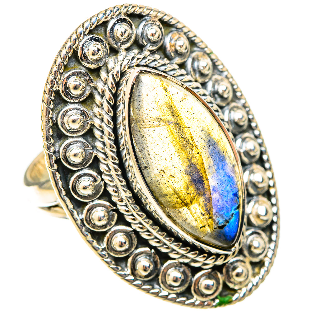 Labradorite Rings handcrafted by Ana Silver Co - RING120830 - Photo 2