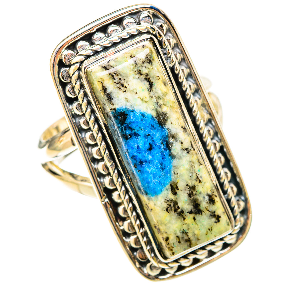 K2 Blue Azurite Rings handcrafted by Ana Silver Co - RING120832 - Photo 2
