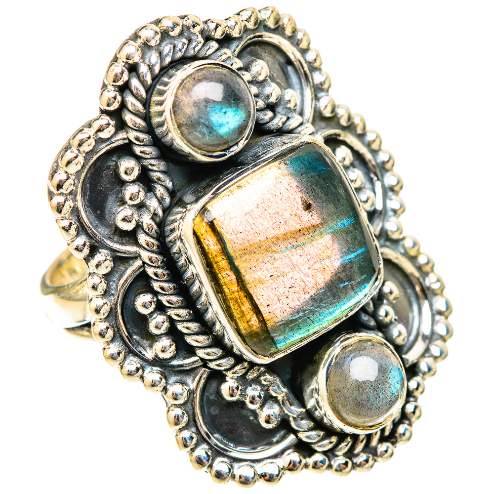 Labradorite Rings handcrafted by Ana Silver Co - RING120834 - Photo 2