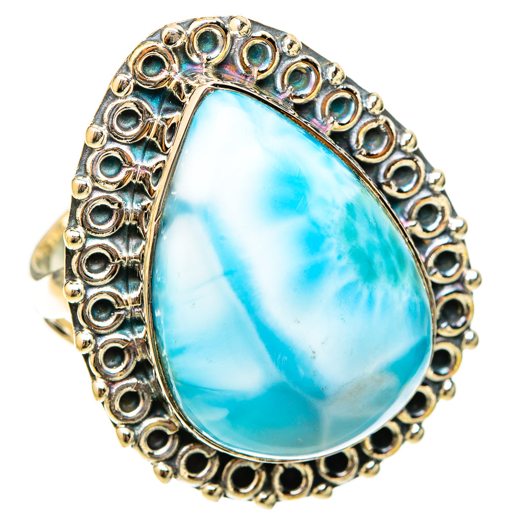 Larimar Rings handcrafted by Ana Silver Co - RING120835 - Photo 2