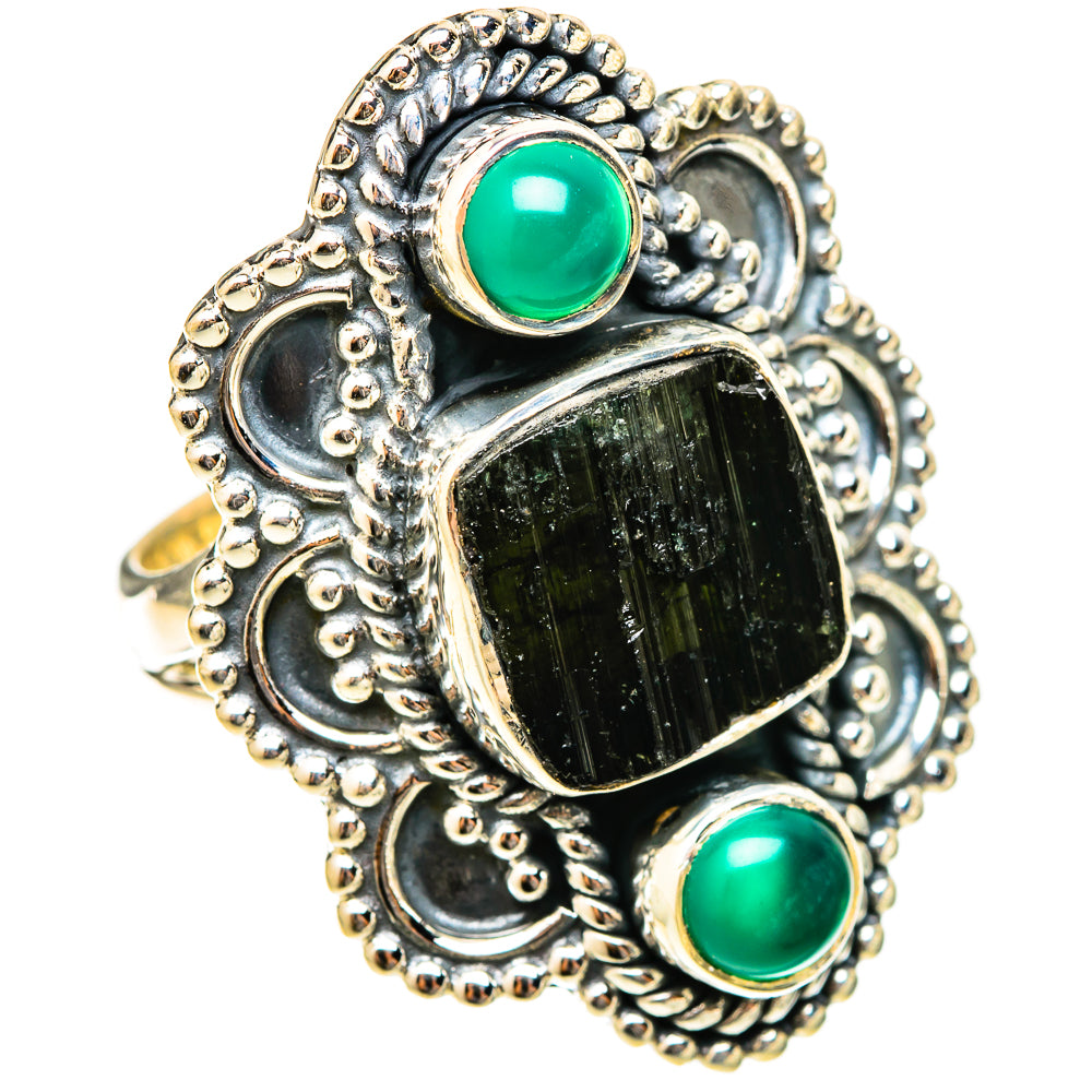 Black Tourmaline Rings handcrafted by Ana Silver Co - RING120838 - Photo 2