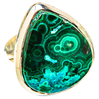 Malachite In Chrysocolla Rings handcrafted by Ana Silver Co - RING120839 - Photo 2