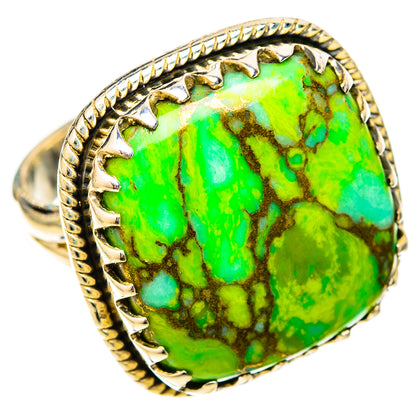 Green Copper Composite Turquoise Rings handcrafted by Ana Silver Co - RING120841 - Photo 2