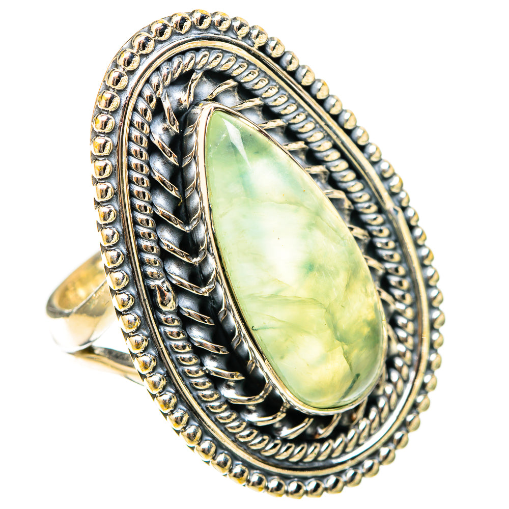 Prehnite Rings handcrafted by Ana Silver Co - RING120842 - Photo 2