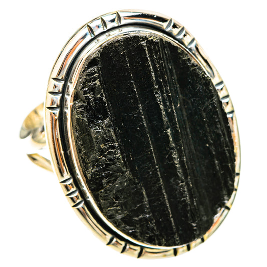 Black Tourmaline Rings handcrafted by Ana Silver Co - RING120864 - Photo 2