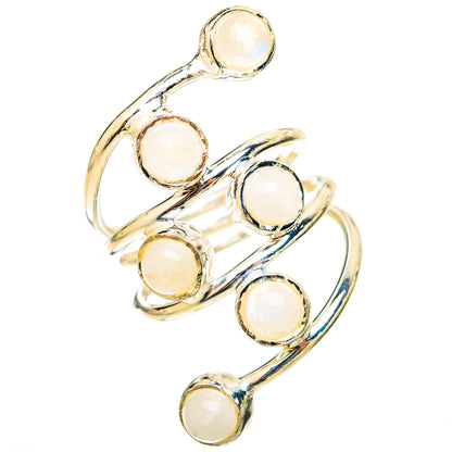 Rainbow Moonstone Rings handcrafted by Ana Silver Co - RING120868 - Photo 2