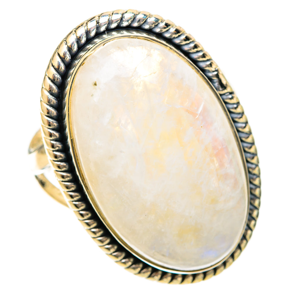 Rainbow Moonstone Rings handcrafted by Ana Silver Co - RING120870 - Photo 2
