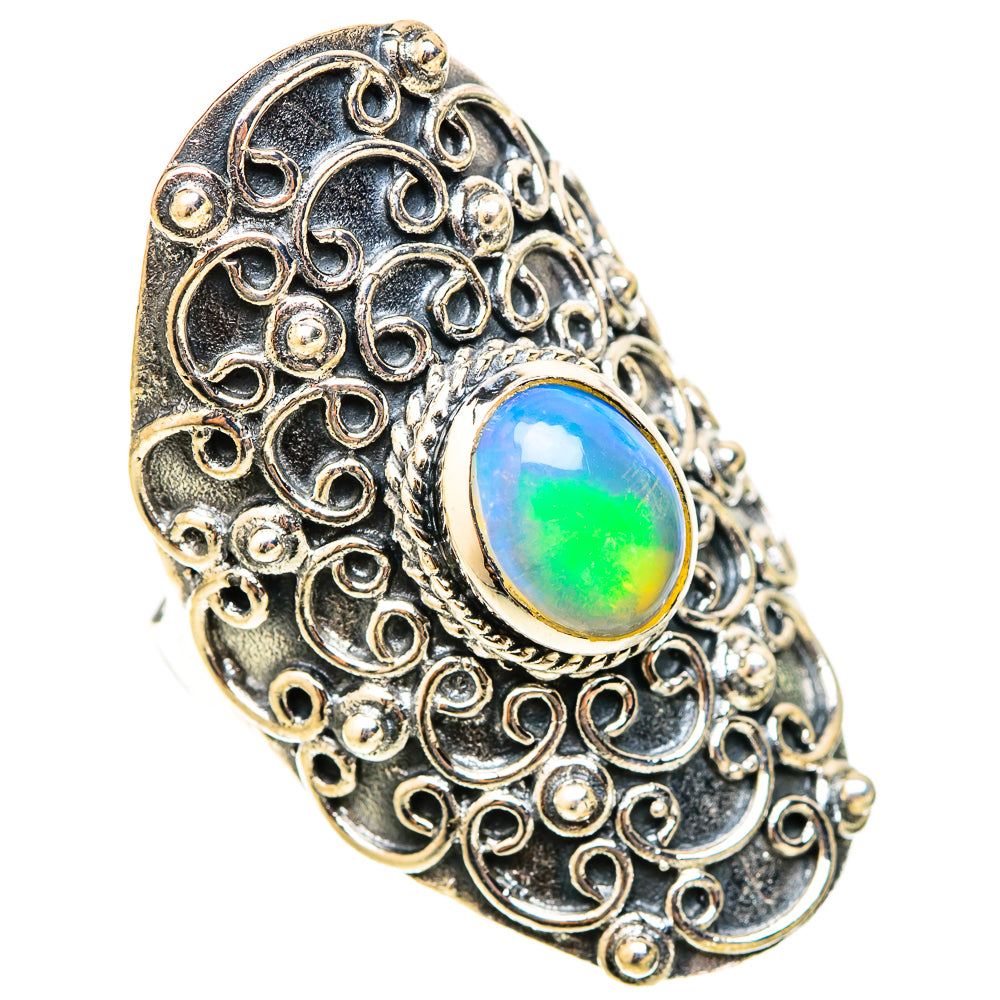 Ethiopian Opal Rings handcrafted by Ana Silver Co - RING120880 - Photo 2